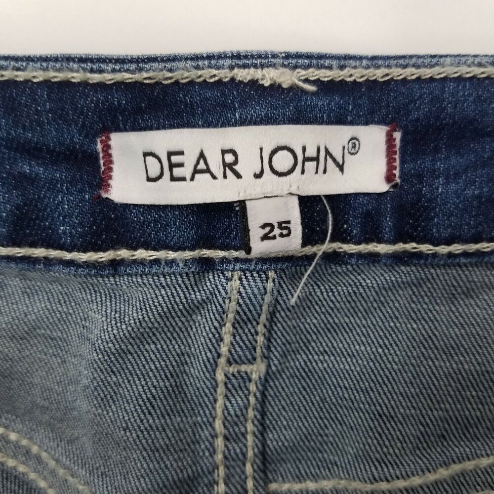 Dear John Women's Size 25 Jeans Gisele High Waisted Skinny Raw Hem Step Hem - Picture 8 of 10